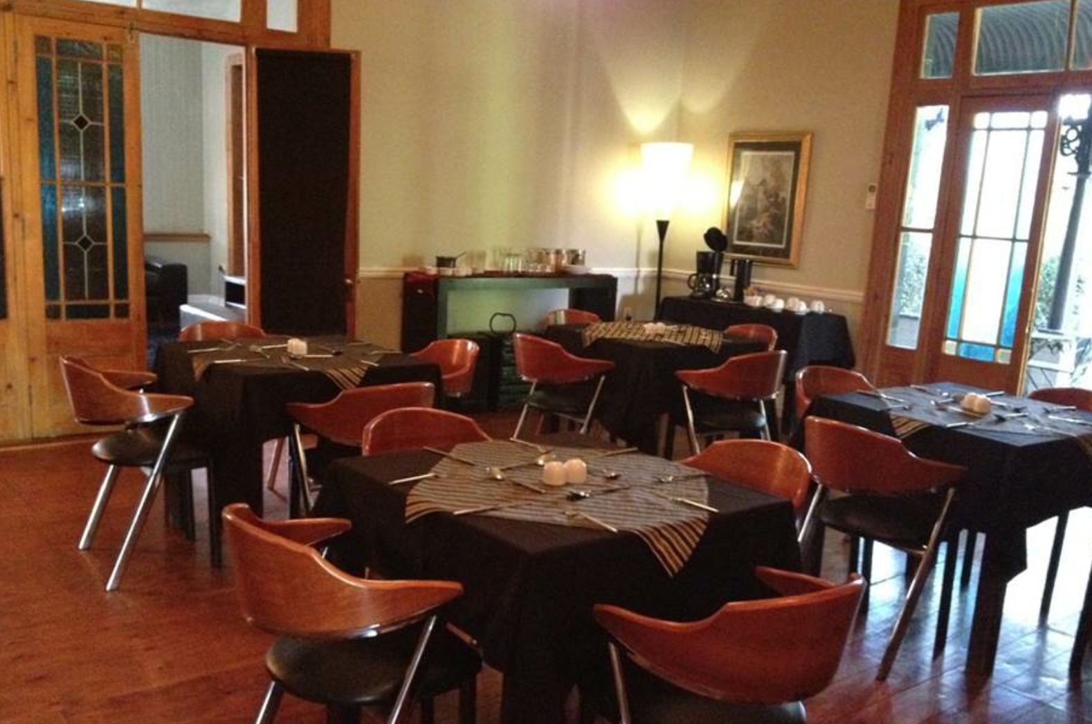 Victorian dining room at The Gables