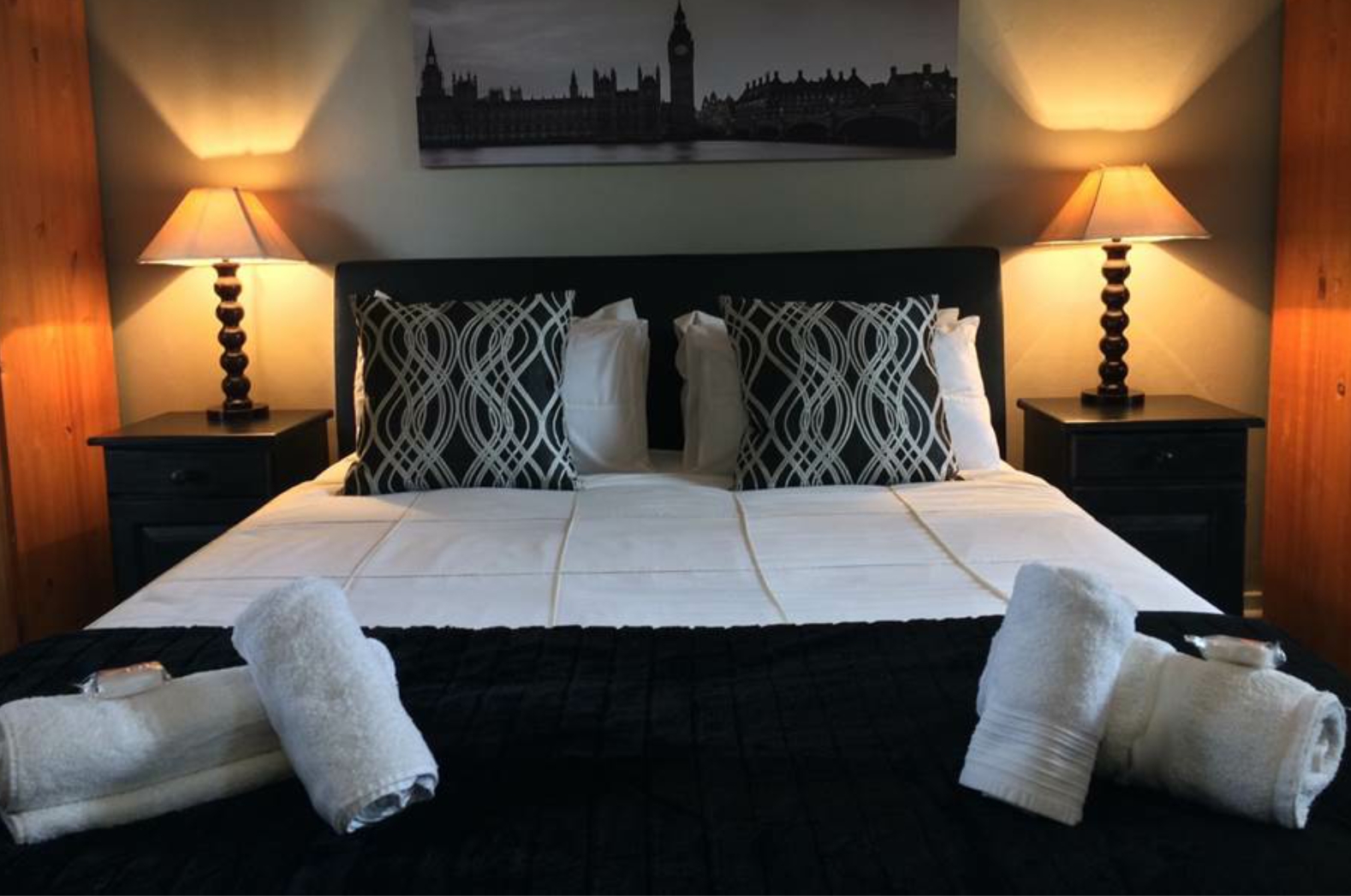Guest room interior at The Gables